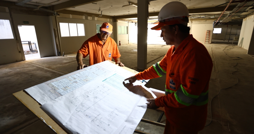 Obras do Novo AME. Foto: Claudio Vieira/PMSJC 18-09-2025