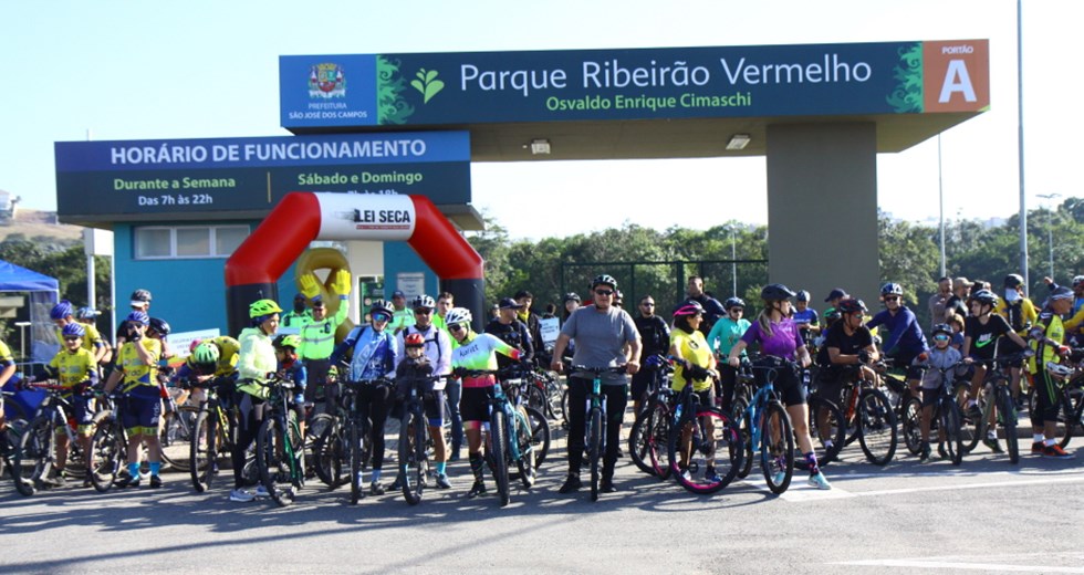 Passeio Ciclístico de encerramento do Maio Amarelo. Foto: Claudio Vieira/PMSJC 29-05-2022 