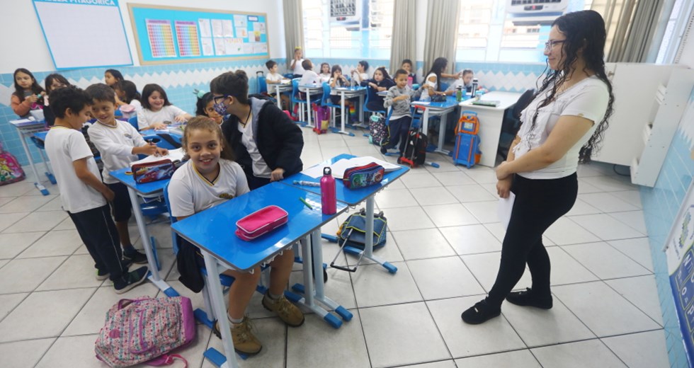 Entrega da Escola 5.0 - Emefi profª Leonor Pereira Nunes Galvão na Vila Industrial. Foto: Claudio Vieira/PMSJC 21-09-2022  