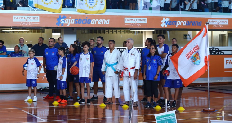 Cerimônia de abertura dos Jogos Escolares 2024. Foto: Claudio Vieira/PMSJC 02-05-2024