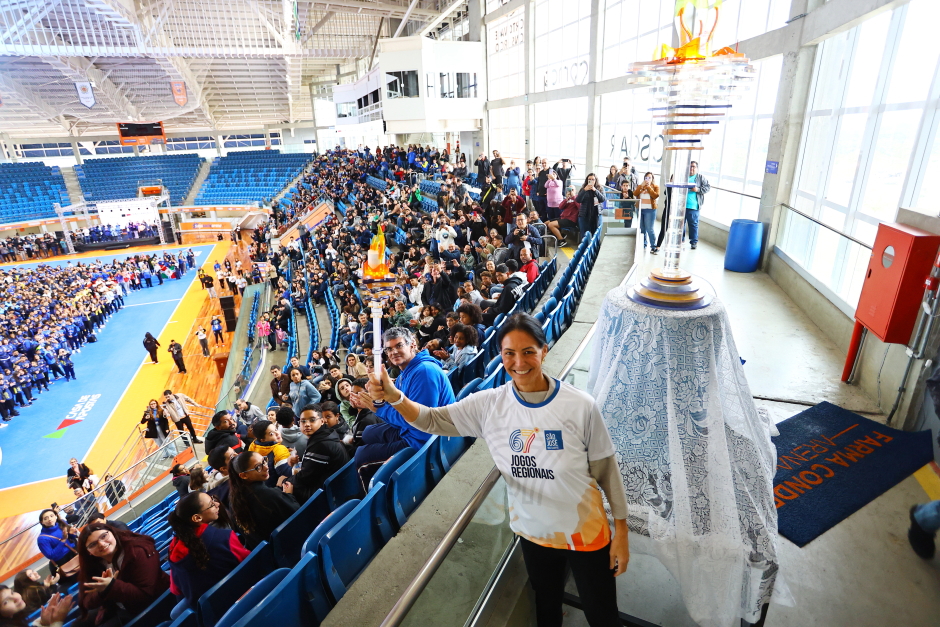 Foto: Claudio Vieira/PMSJC Abertura Jogos Regionais 2025 na Farma Conde Arena. Foto: Claudio Vieira/PMSJC 04-07-2025