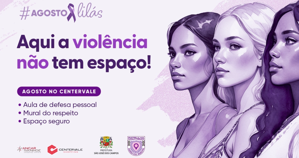Prefeitura de São José dos Campos leva informação e aulas de defesa pessoal ao CenterVale no Agosto Lilás, promovendo proteção e consciência contra a violência