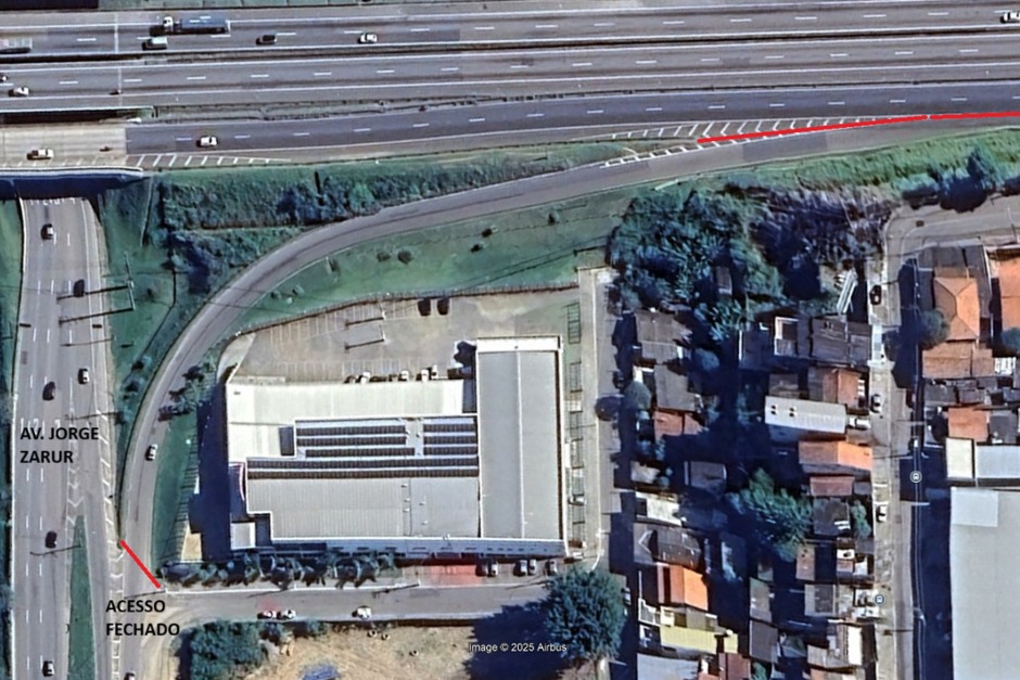 Alça de acesso à via Dutra pela Jorge Zarur será fechada devido às obras
