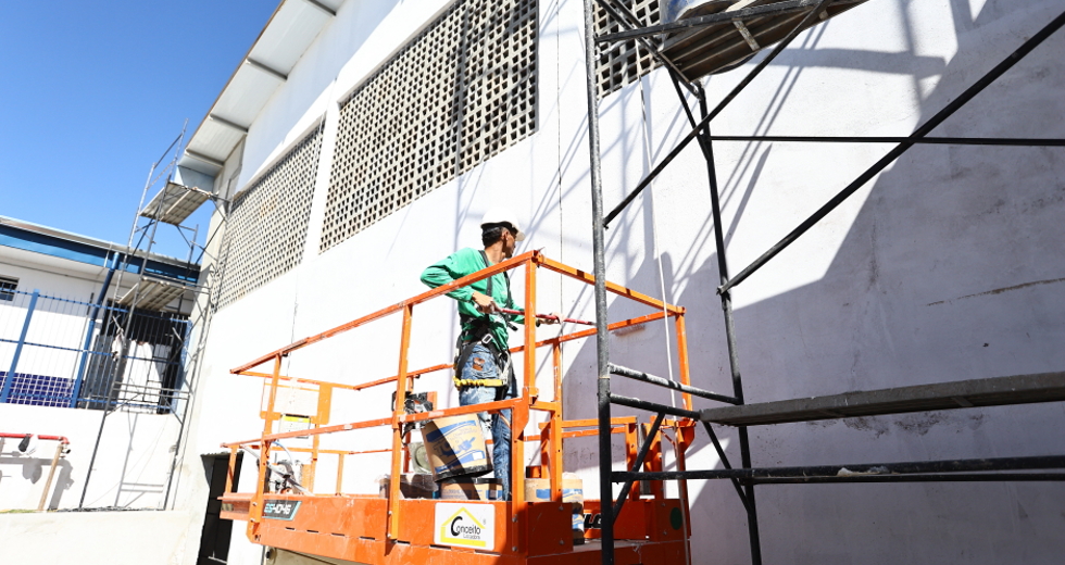 Retomada Obras da Educação na EMEFI Luzia Levina Aparecida Borges no bairro Jardim Cruzeiro do Sul. Foto: Claudio Vieira/PMSJC 10-09-2025 