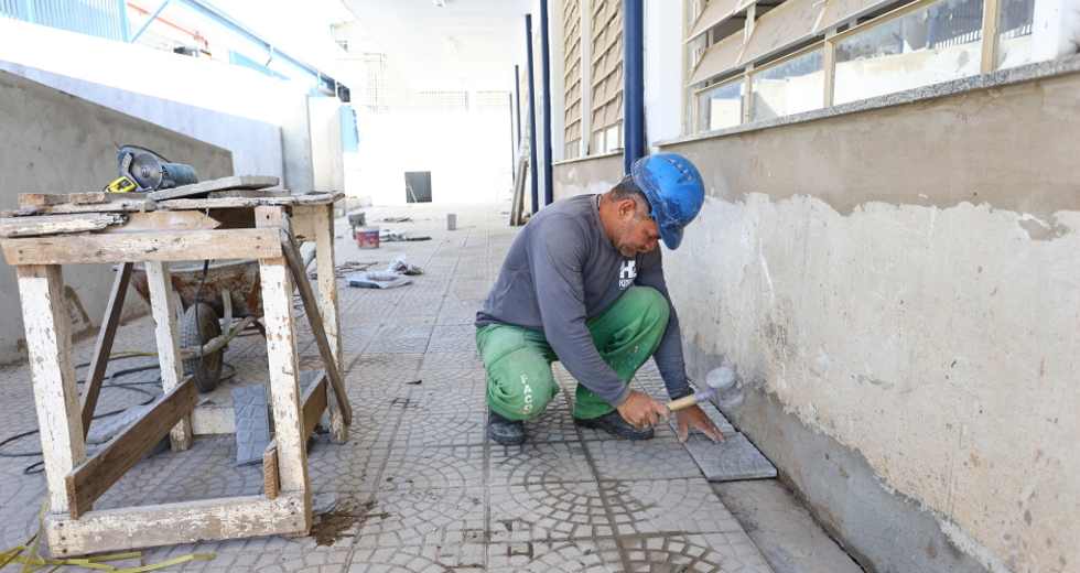 Retomada Obras da Educação na EMEFI Luzia Levina Aparecida Borges no bairro Jardim Cruzeiro do Sul. Foto: Claudio Vieira/PMSJC 10-09-2025 
