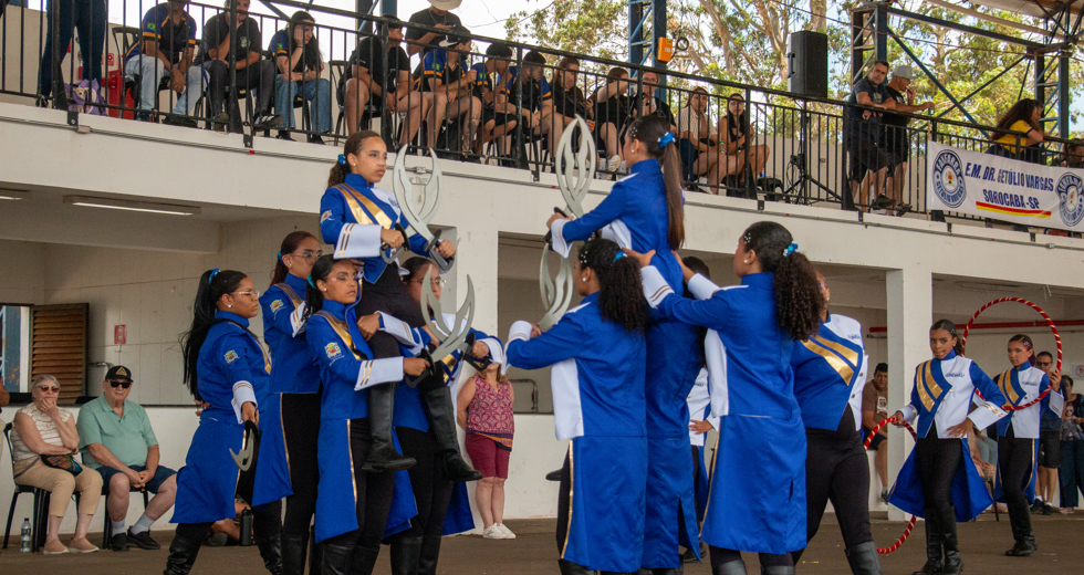 A corporação teve bons resultados nas modalidades musical, coreográfica e de baliza.
