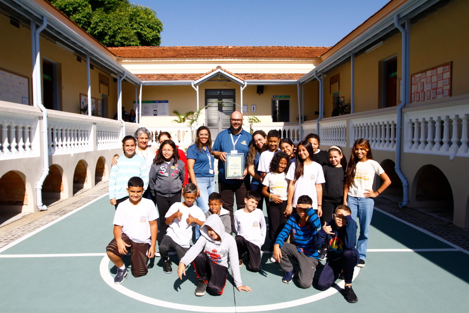 Foto: Claudio Vieira/PMSJC Certificação Educação 5.0 - EMEFI Santana do Paraíba no bairro de Santana. Foto: Claudio Vieira/PMSJC 08-05-2025