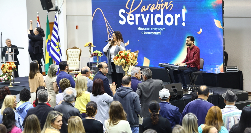 Cerimônia em comemoração ao Dia do Servidor Público. Foto: Claudio Vieira/PMSJC 22-10-2025
